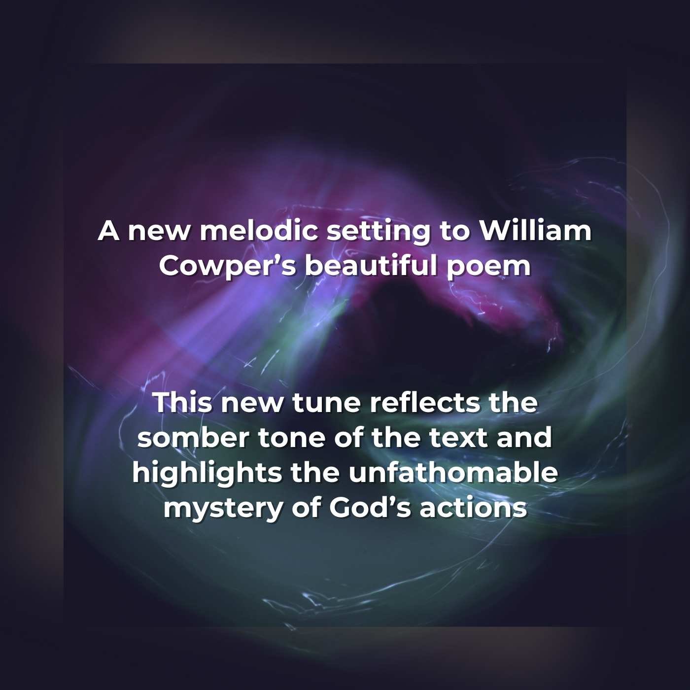 god moves in a mysterious way new alternate melody tune hymn worship song william cowper raluca bojor sheet music chord chart lead sheet
