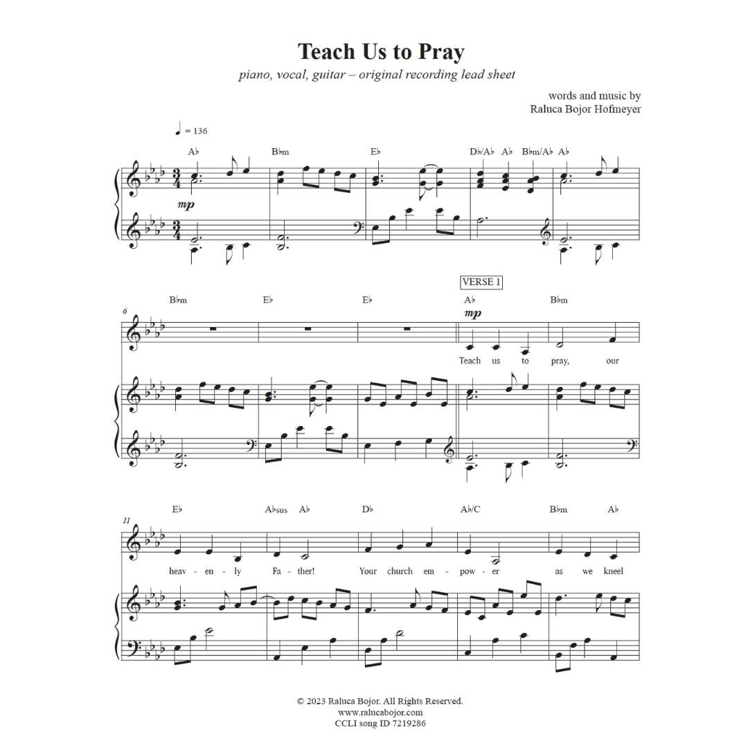 Teach Us to Pray - complete sheet music bundle