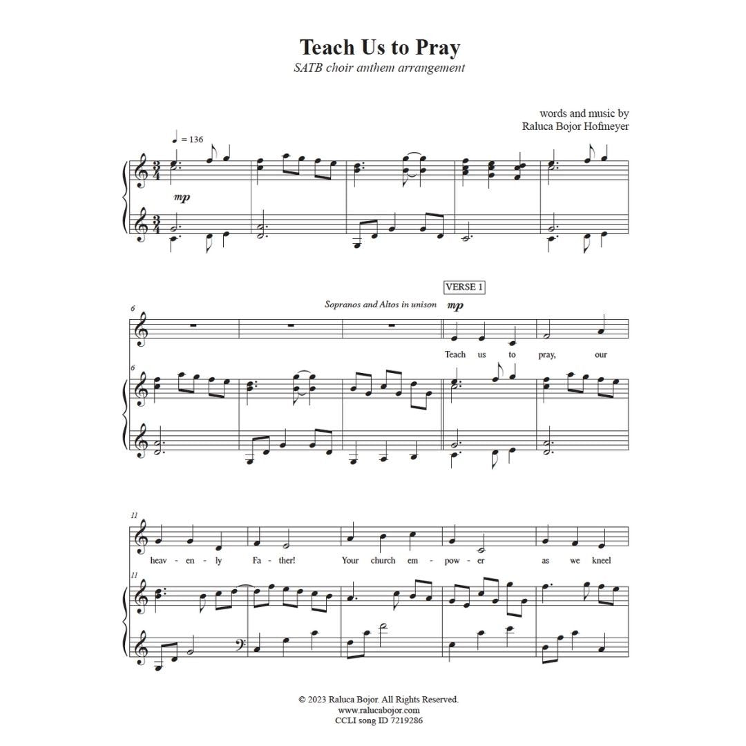 Teach Us to Pray - complete sheet music bundle