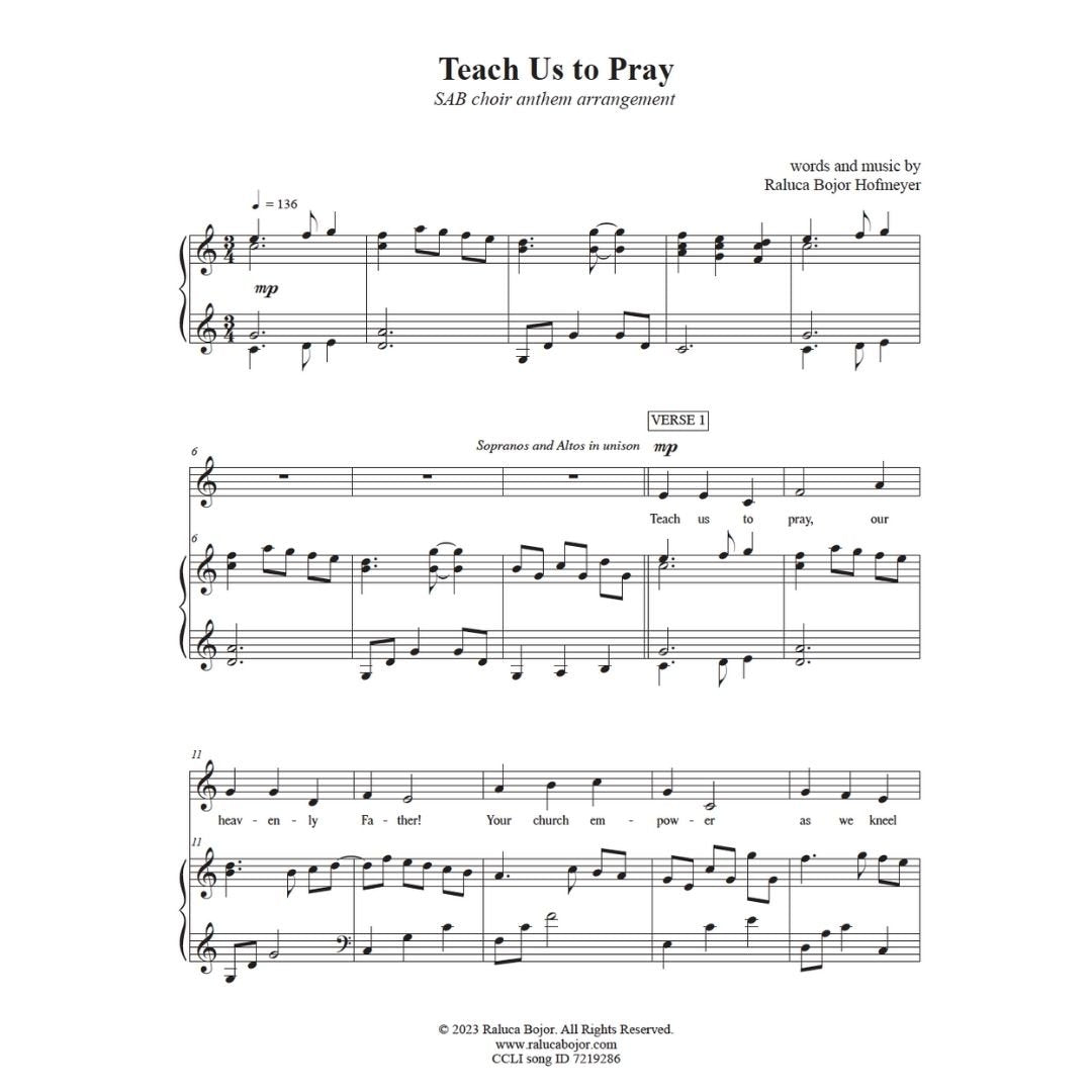 Teach Us to Pray - complete sheet music bundle