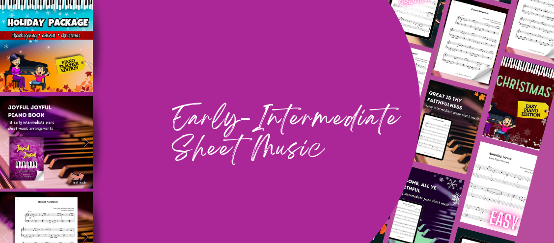 Early Intermediate traditional and modern hymns Sheet Music by Raluca Bojor