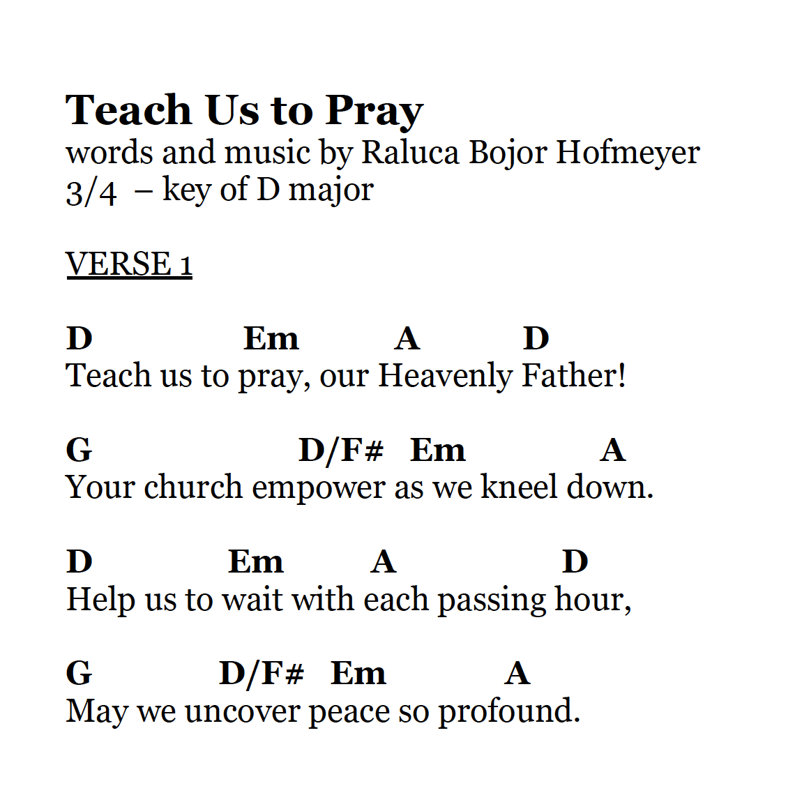 Teach Us to Pray - complete sheet music bundle