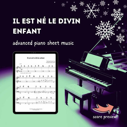 Il est né le divin enfant - Advanced Piano Arrangement Sheet Music