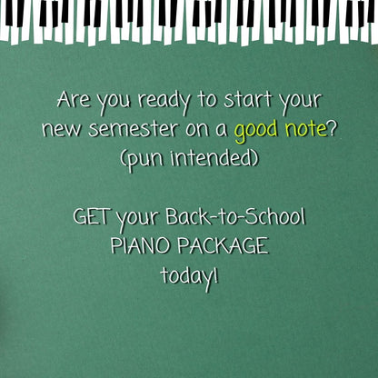 BACK TO SCHOOL - Sheet Music Piano Package