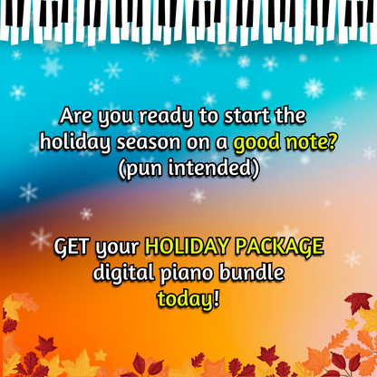 HOLIDAY PIANO TEACHER SHEET MUSIC BUNDLE