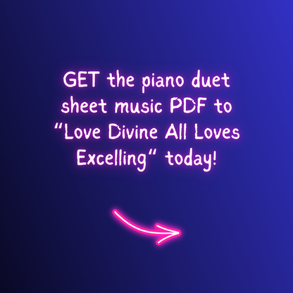 Love divine all loves excelling four hands piano duet sheet music pdf traditional hymn hymns church raluca bojor