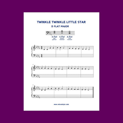 Twinkle Twinkle Little Star In All Twelve Major Keys