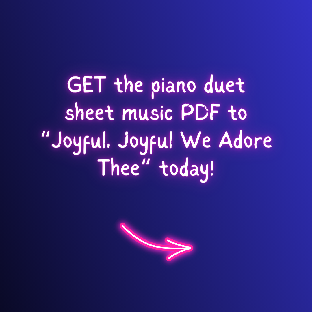 Joyful joyful we adore thee ode to joy piano duet sheet music pdf traditional hymn hymns church raluca bojor