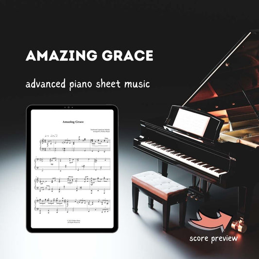 advanced piano arrangement gospel style church prelude offertory postlude raluca bojor sheet music amazing grace jazz download