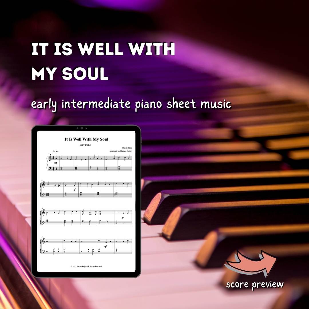 It Is Well With My Soul – Early Intermediate Piano Arrangement Sheet Music