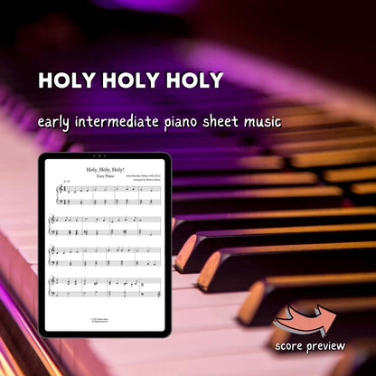 Holy Holy Holy – Early Intermediate Piano Arrangement Sheet Music