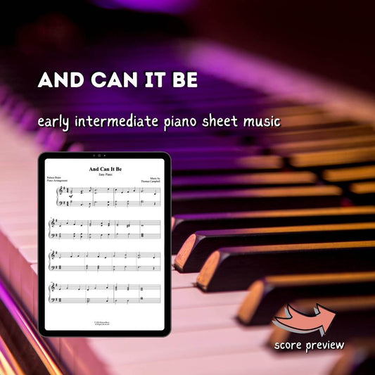 And Can It Be? - Early Intermediate Piano Arrangement Sheet Music