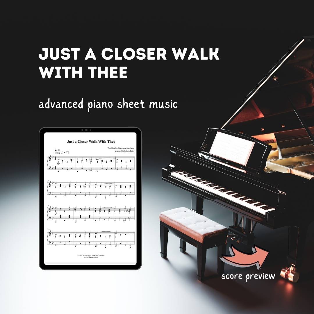 Just a Closer Walk With Thee - advanced piano arrangement sheet music