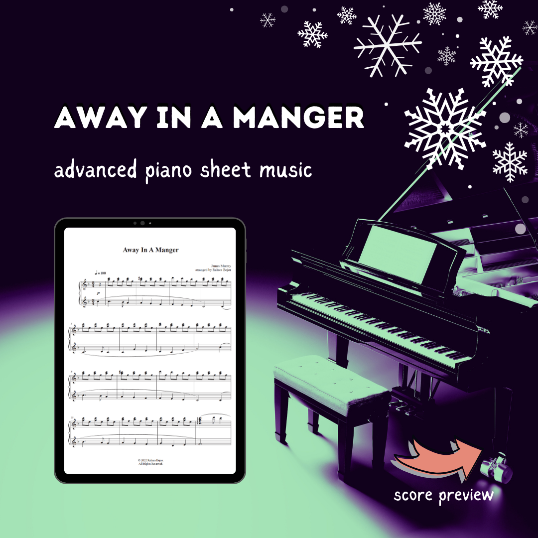 Away In a Manger – Early Advanced Piano Arrangement Sheet Music