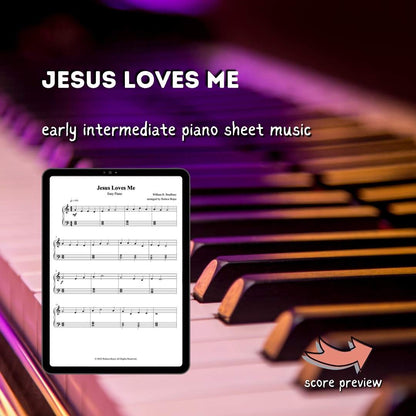 Jesus Loves Me – Early Intermediate Piano Arrangement Sheet Music