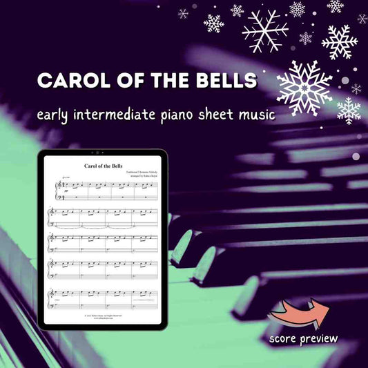 Carol of the Bells - Early Intermediate Piano Arrangement Sheet Music