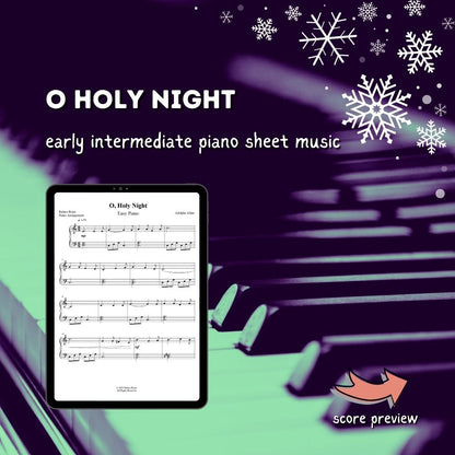 O, Holy Night – Early Intermediate Piano Arrangement Sheet Music