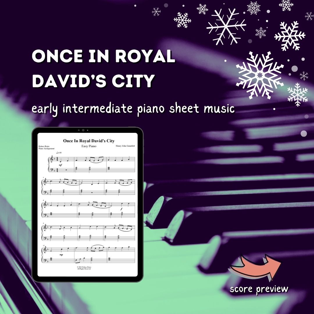 Once in Royal David's City - Early Intermediate Piano Arrangement Sheet Music