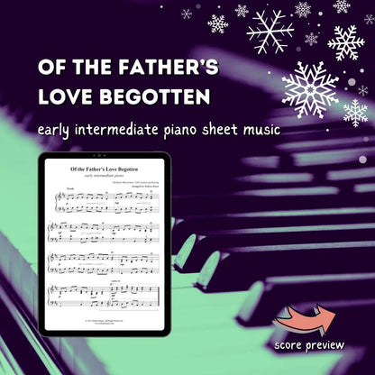 Of the Father's Love Begotten - Early Intermediate Piano Arrangement Sheet Music