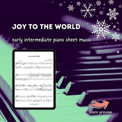 Joy to the World - Early Intermediate Piano Arrangement Sheet Music