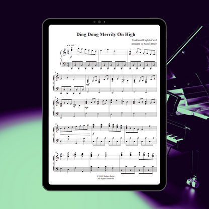 Ding Dong Merrily On High – Advanced Piano Arrangement Sheet Music