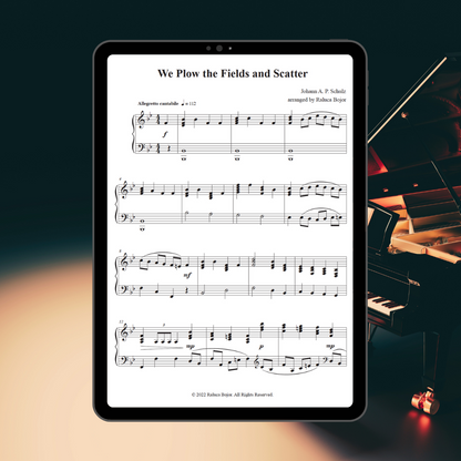 We Plow the Fields and Scatter – Advanced Piano Arrangement Sheet Music