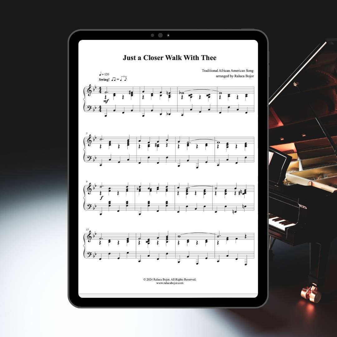 Just a Closer Walk With Thee - advanced piano arrangement sheet music