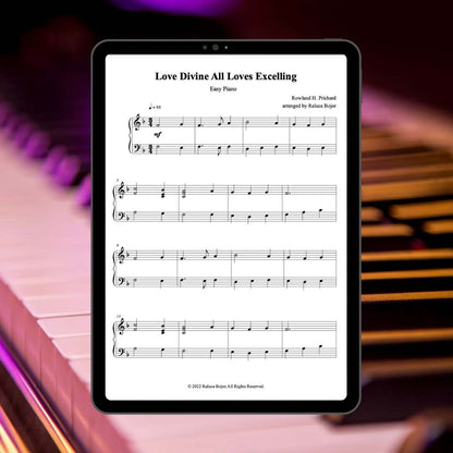 Love Divine All Loves Excelling (Hyfrydol) – Early Intermediate Piano Arrangement Sheet Music