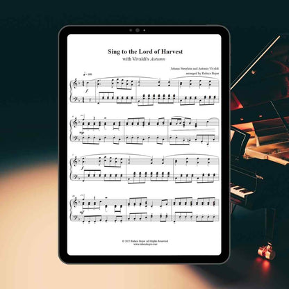 Sing to the Lord of Harvest (with Vivaldi's Autumn) - Advanced Piano Arrangement Sheet Music