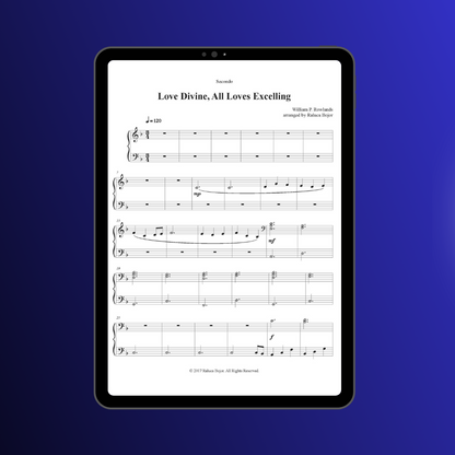 Love divine all loves excelling four hands piano duet sheet music pdf traditional hymn hymns church raluca bojor