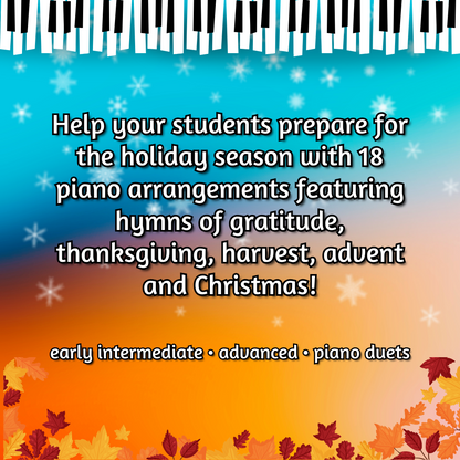 HOLIDAY PIANO TEACHER SHEET MUSIC BUNDLE