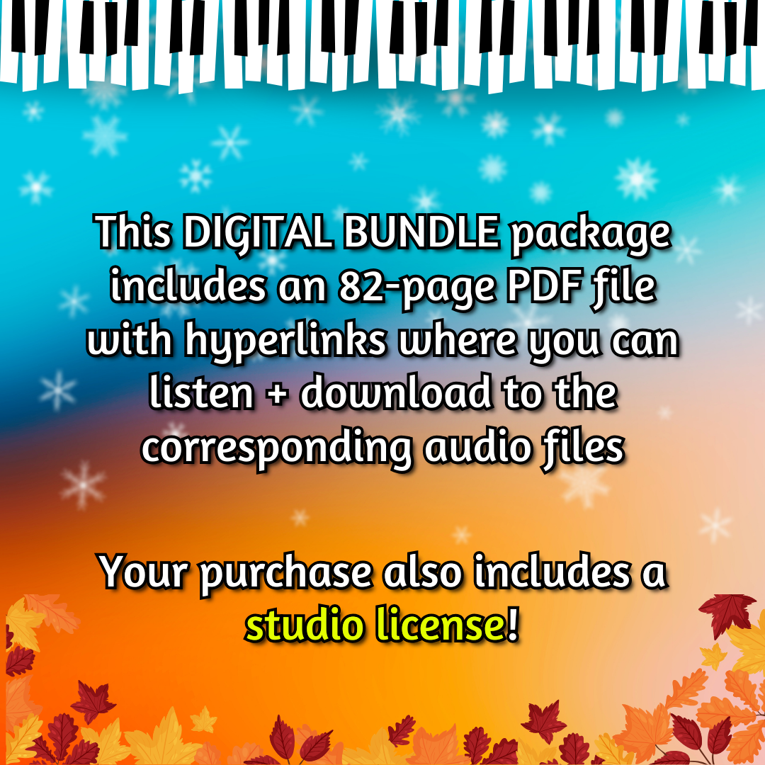 HOLIDAY PIANO TEACHER SHEET MUSIC BUNDLE