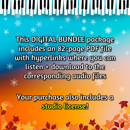 HOLIDAY PIANO TEACHER SHEET MUSIC BUNDLE