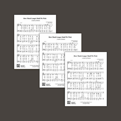 how much longer shall we wait original modern hymn raluca bojor worship lent lament sheet music piano accompaniment track SATB hymnal style lead sheet