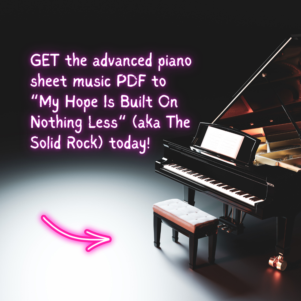 advanced piano arrangement sheet music raluca bojor my hope is built on nothing less the solid rock church prelude offertory postlude