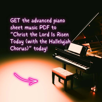 advanced piano arrangement sheet music church pianist prelude offertory postlude classical medley christ the lord is risen today easter hymn holy week hallelujah chorus handel raluca bojor