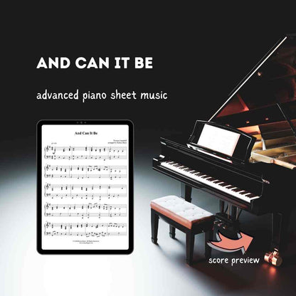 And Can It Be advanced piano sheet music arrangement by Raluca Bojor church prelude offertory postlude thomas campbell charles wesley