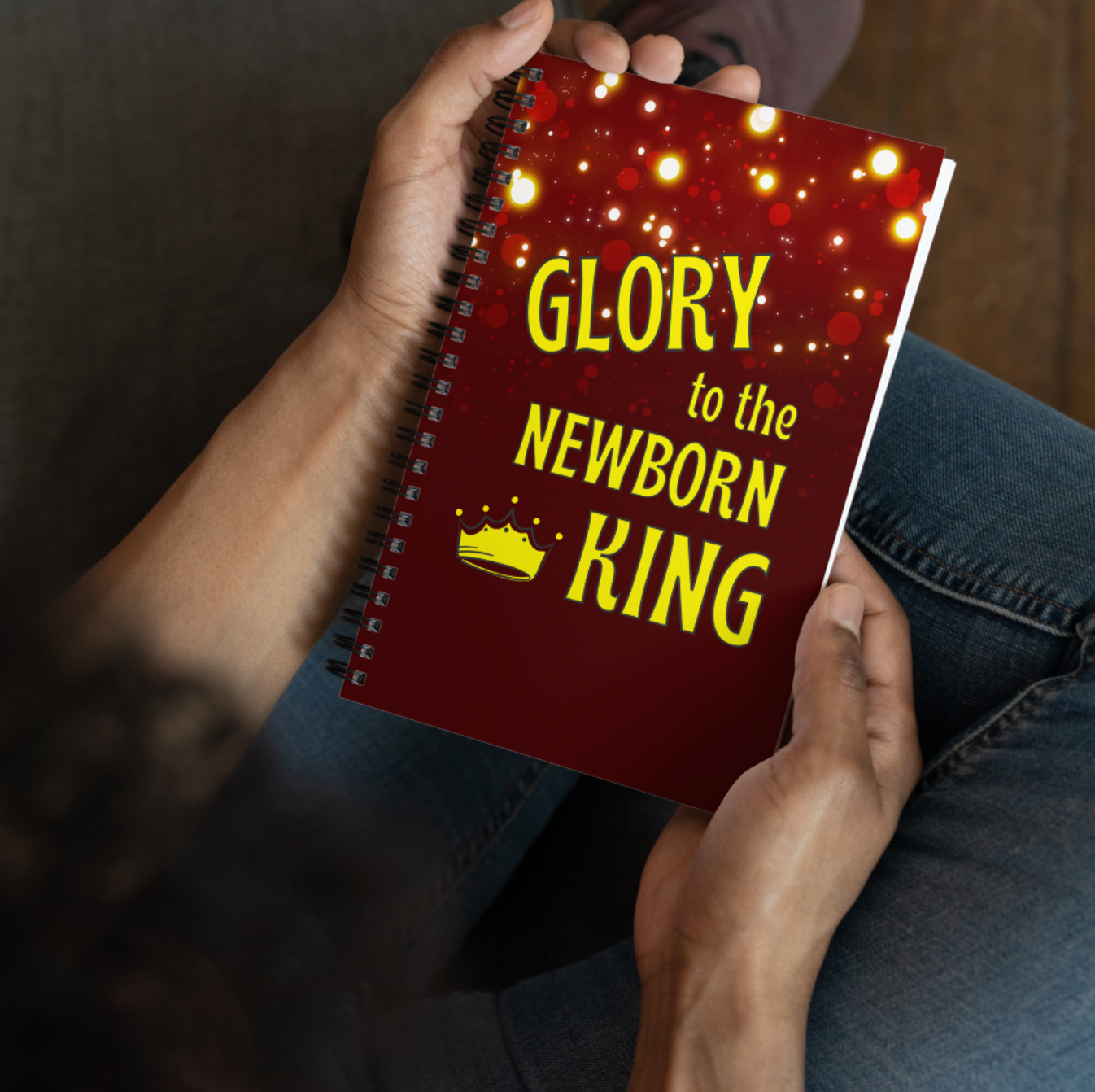 christian christmas holiday gift ideas for mom grandma mother-in-law aunt cousin sister daughter notebook hymn prayer devotional God hark the herald angels sing glory to the newborn king raluca bojor music