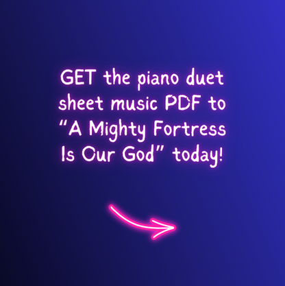 A mighty fortress is our god four hands piano duet sheet music pdf traditional hymn hymns church raluca bojor