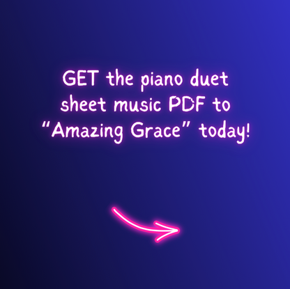 Amazing grace four hands piano duet sheet music pdf traditional hymn hymns church raluca bojor