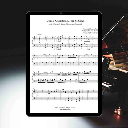 Come, Christians, Join To Sing (With Mozart)  - Advanced Piano Arrangement Sheet Music