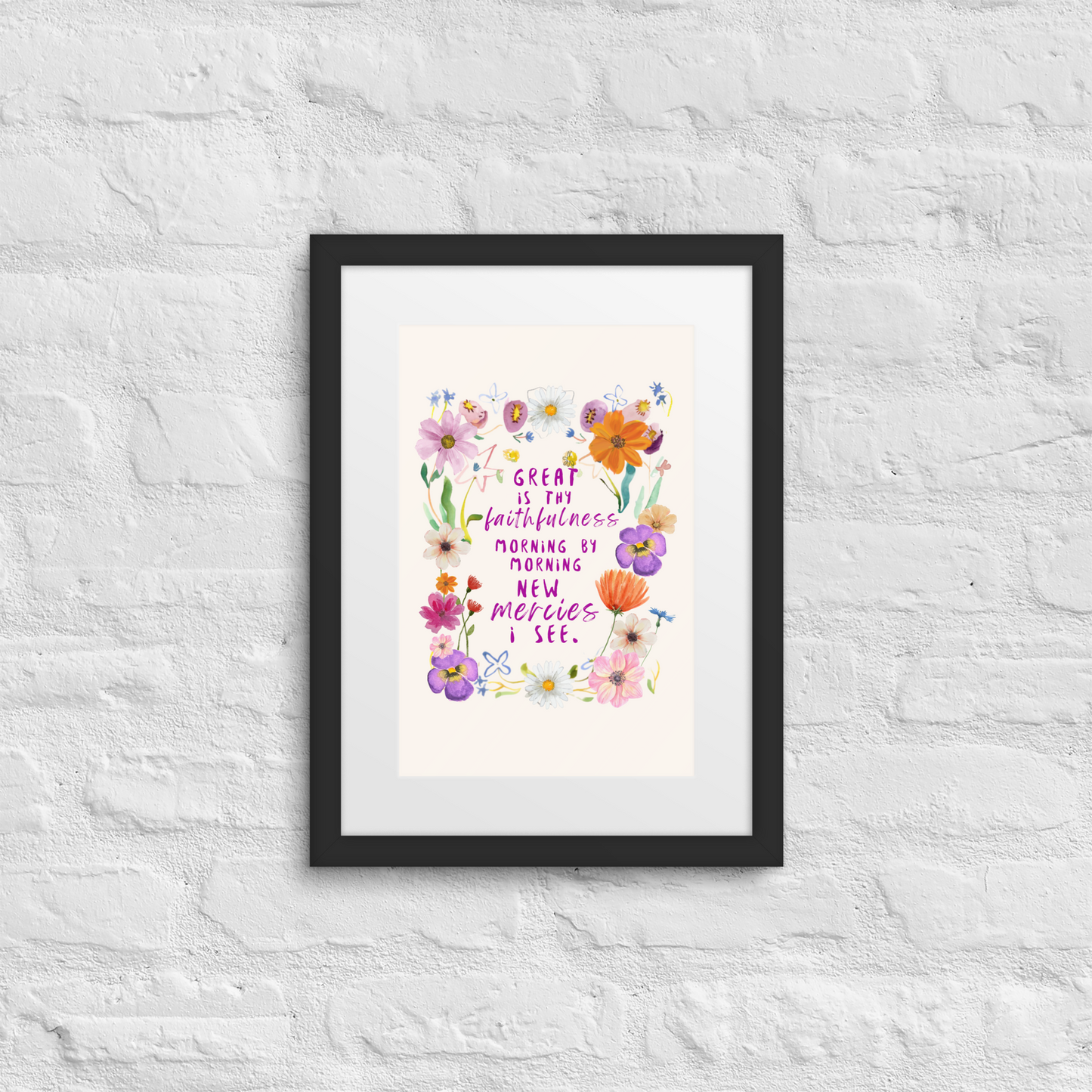 Great Is Thy Faithfulness - Framed Art Print