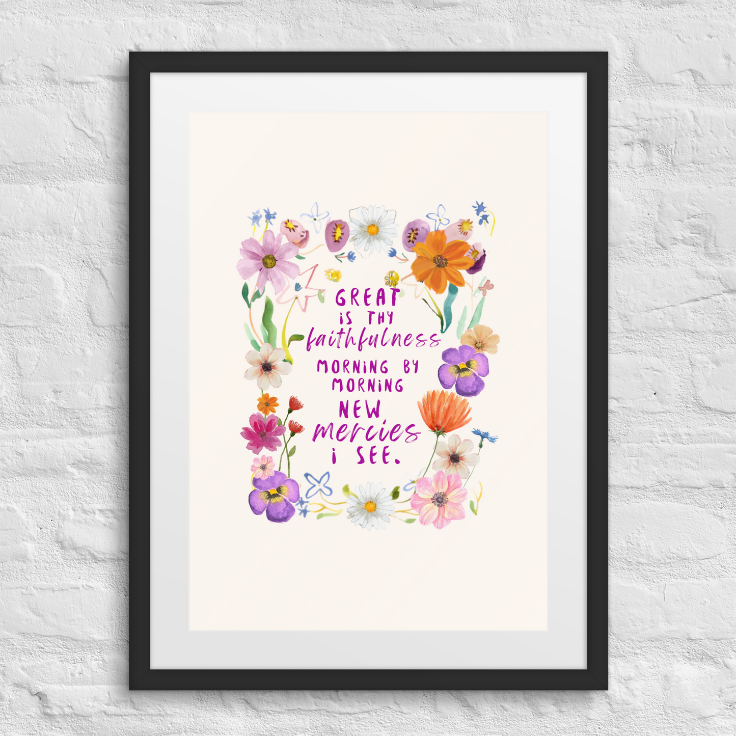 Great Is Thy Faithfulness - Framed Art Print