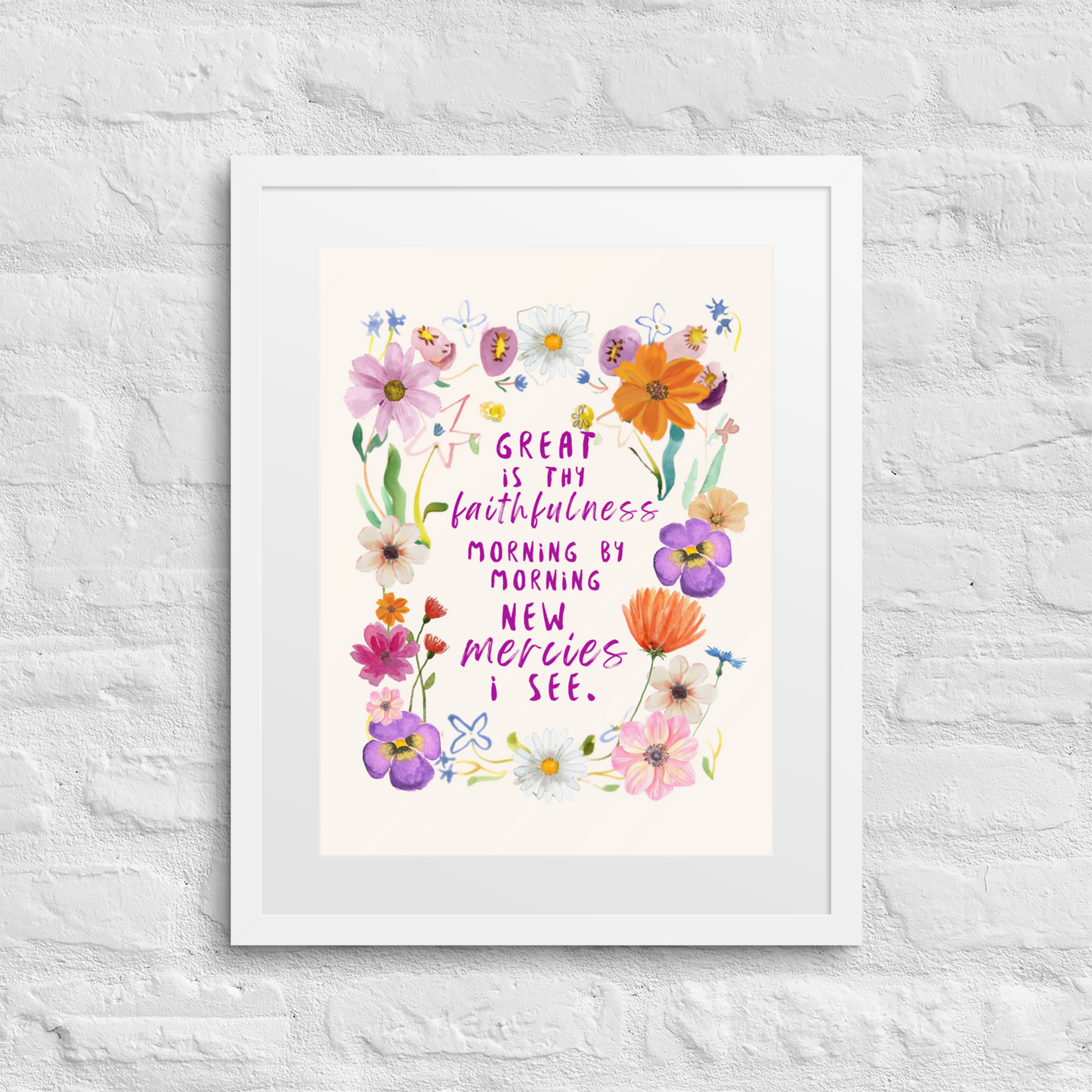 Great Is Thy Faithfulness - Framed Art Print