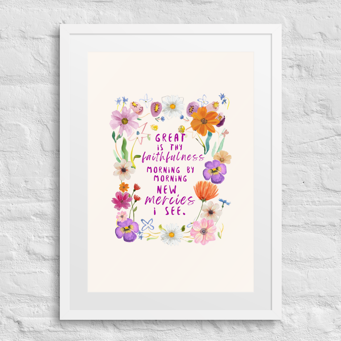 Great Is Thy Faithfulness - Framed Art Print