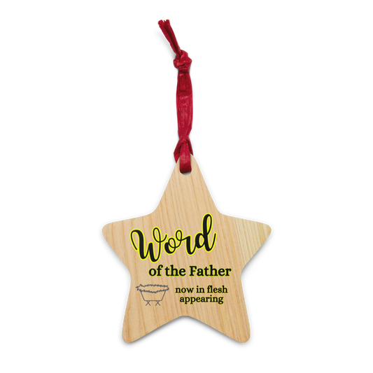 christmas ornament christian gift ideas holiday season carols oh come all ye faithful word of the father now in flesh appearing