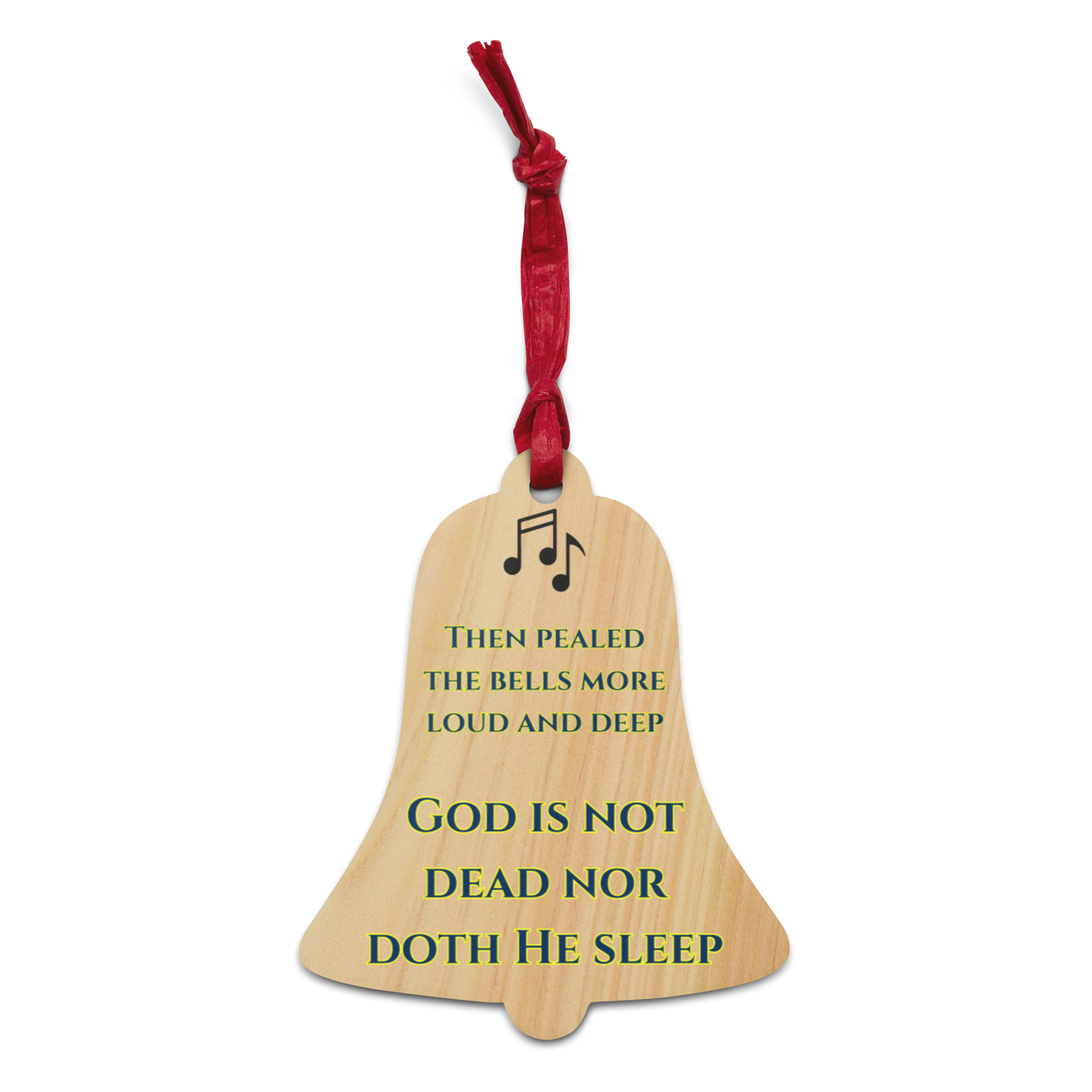 christmas ornament christian gift ideas holiday season carols i heard the bells on christmas day then pealed the bells god is dead nor doth he sleep