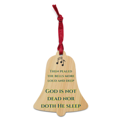 christmas ornament christian gift ideas holiday season carols i heard the bells on christmas day then pealed the bells god is dead nor doth he sleep