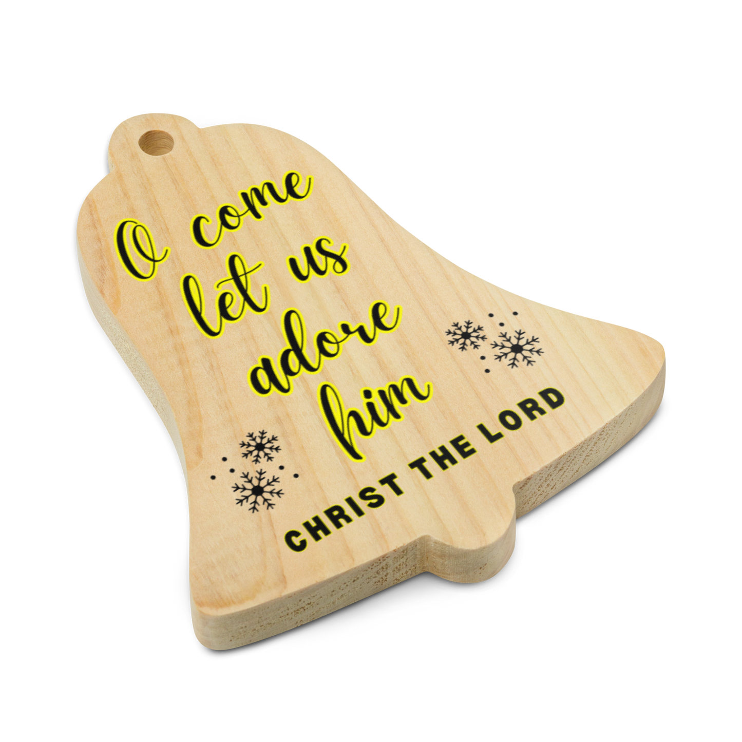 christmas ornament christian gift ideas holiday season carols hymn inspired o come let us adore him christ the lord oh come all ye faithful