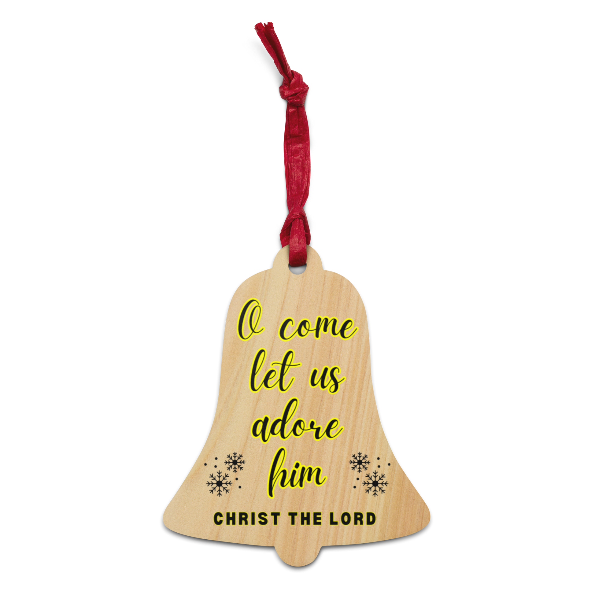 christmas ornament christian gift ideas holiday season carols hymn inspired o come let us adore him christ the lord oh come all ye faithful